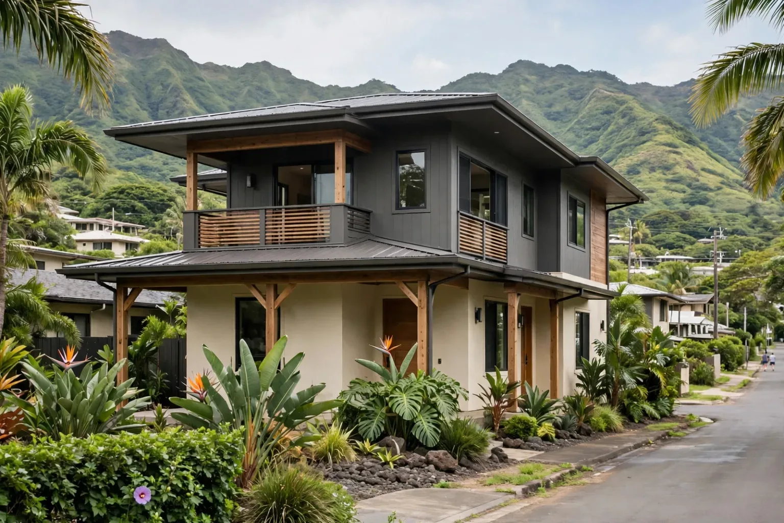 Escena de bienes raíces de inversión representativa del financiamiento DSCR en Hawaii