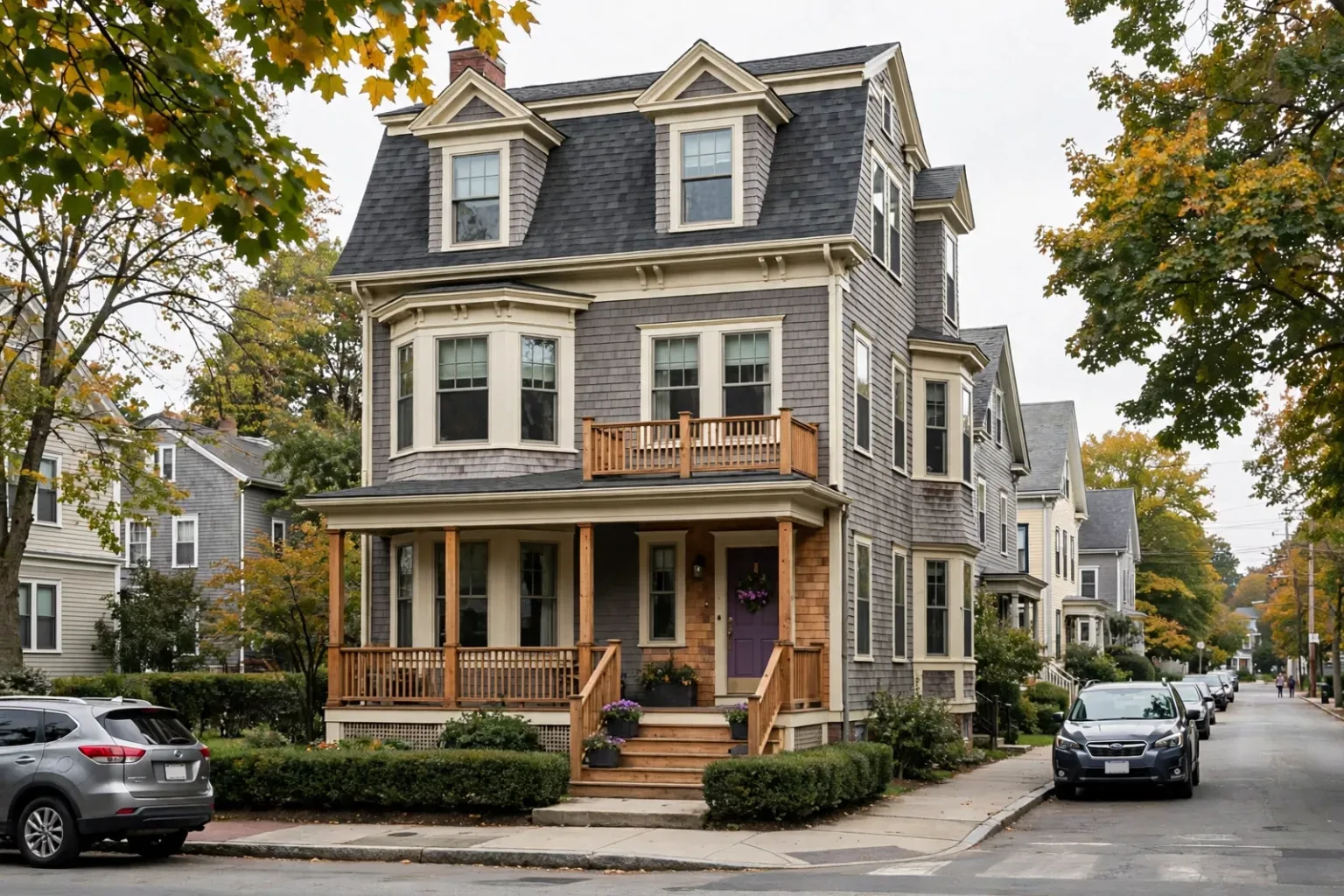 Escena de bienes raíces de inversión representativa del financiamiento DSCR en Massachusetts