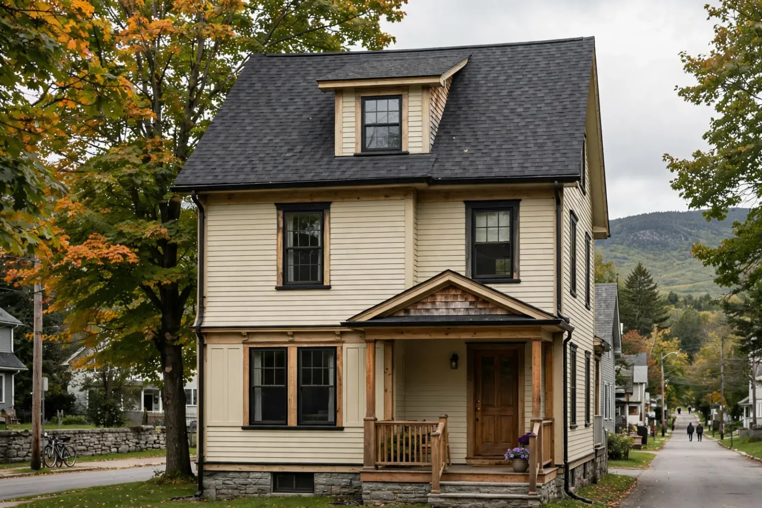 Escena de bienes raíces de inversión representativa del financiamiento DSCR en Vermont