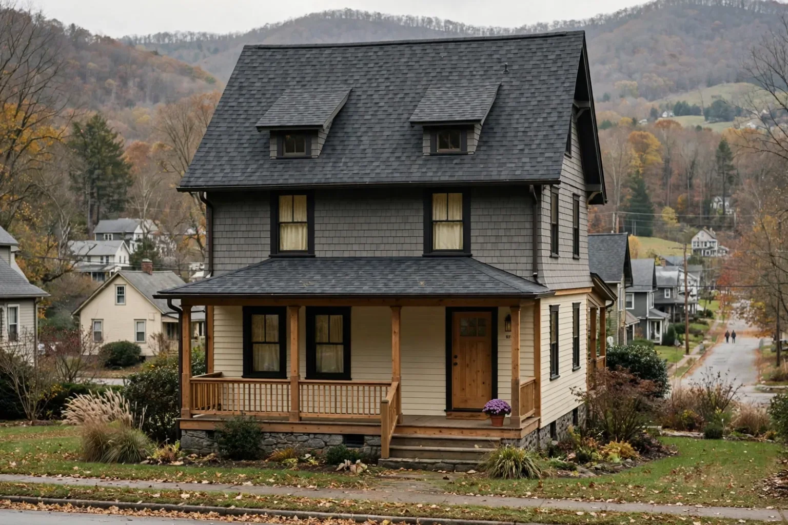 Escena de bienes raíces de inversión representativa del financiamiento DSCR en West Virginia