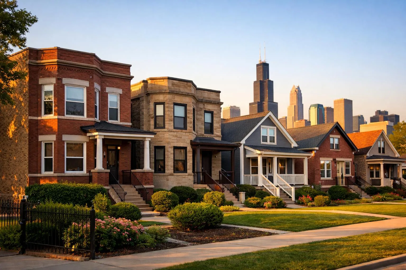 Investment real estate scene representative of DSCR lending in Illinois