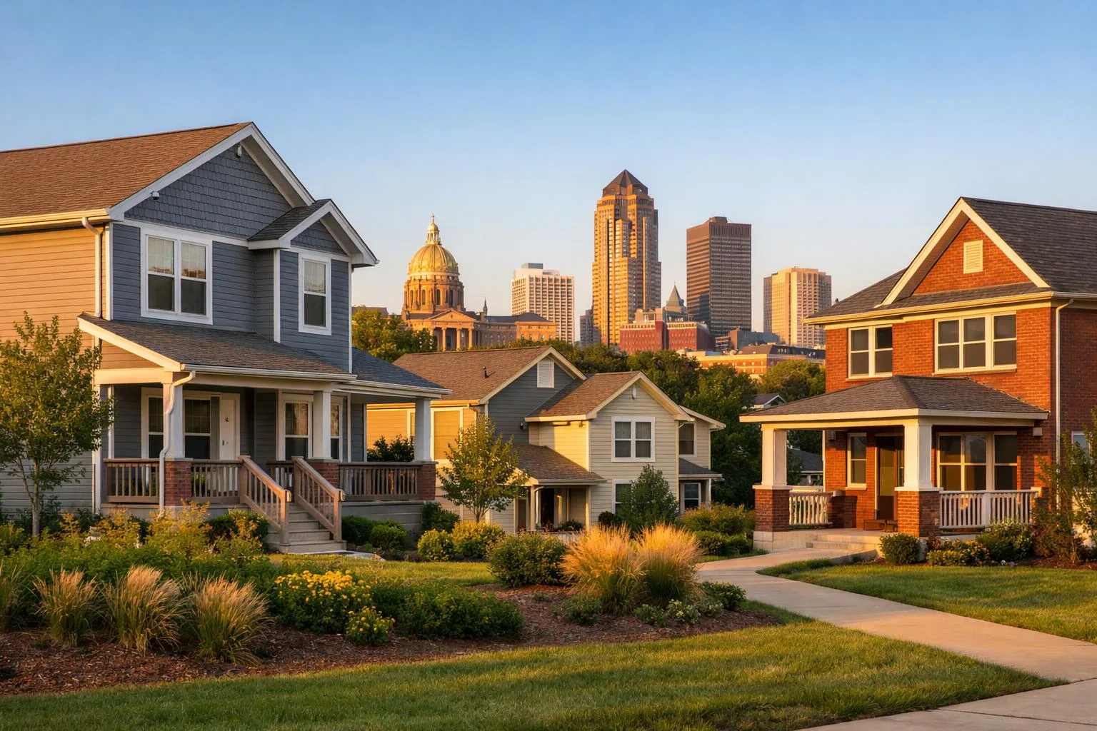 Investment real estate scene representative of DSCR lending in Iowa