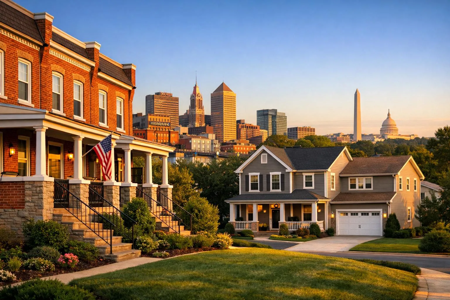 Investment real estate scene representative of DSCR lending in Maryland